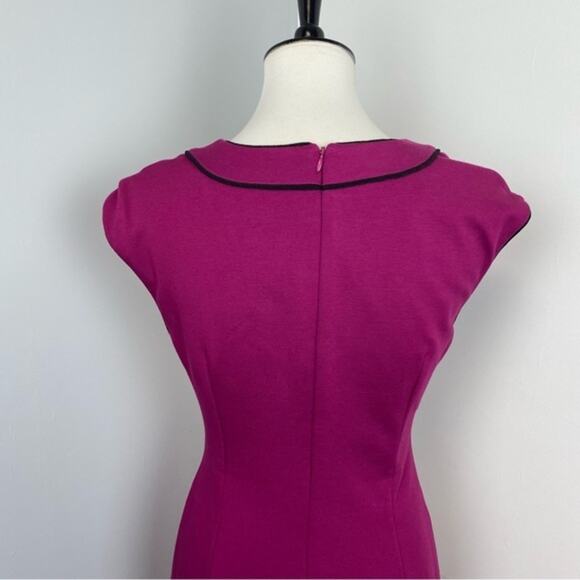 Trina Turk Pink Fuchsia Fong Cap Sleeve Sheath Mini Dress Sz 4 - Picture 9 of 10